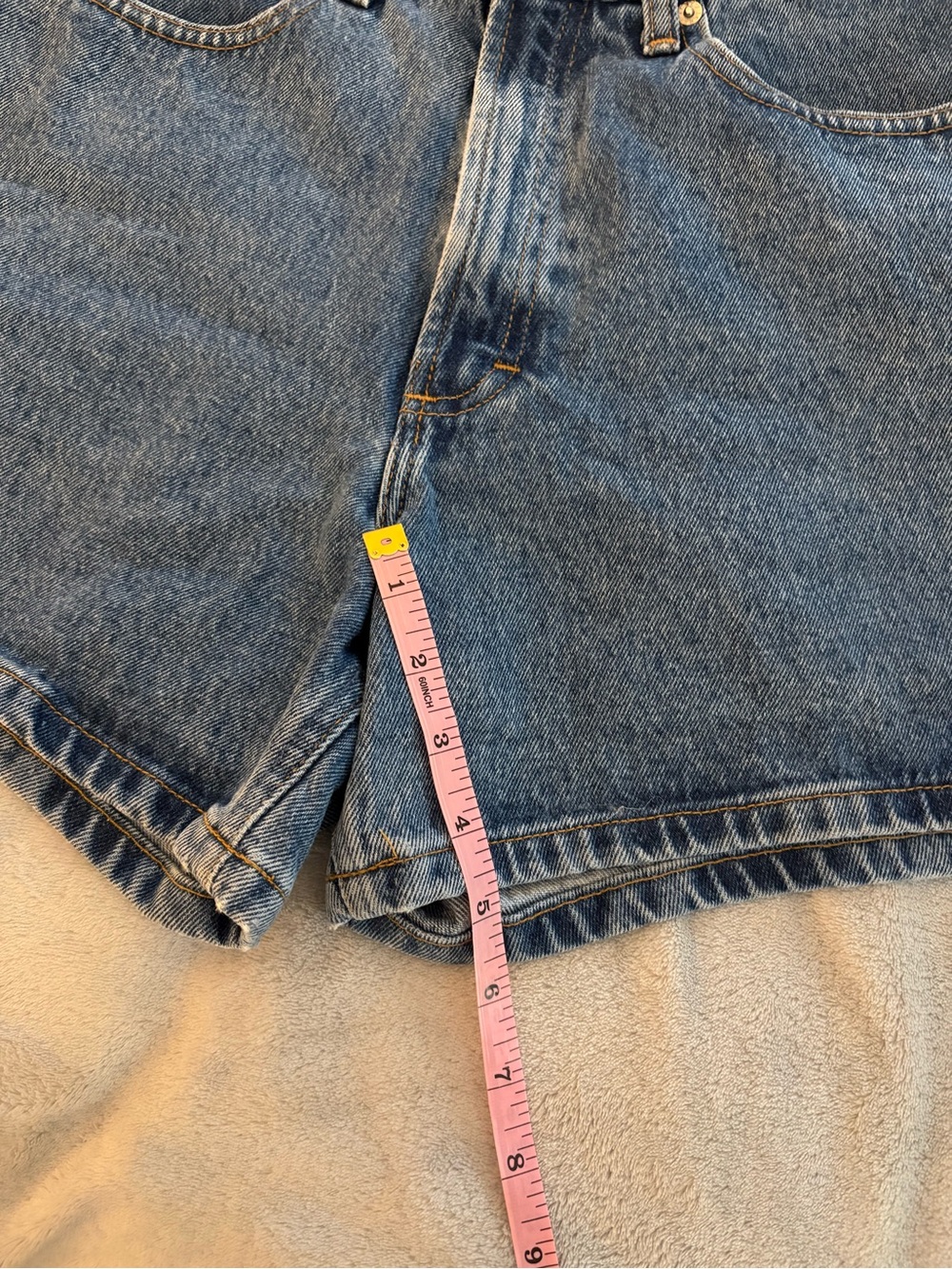 J. Crew Women’s Classic High-Rise Blue Denim Shorts - Picture 7 of 12
